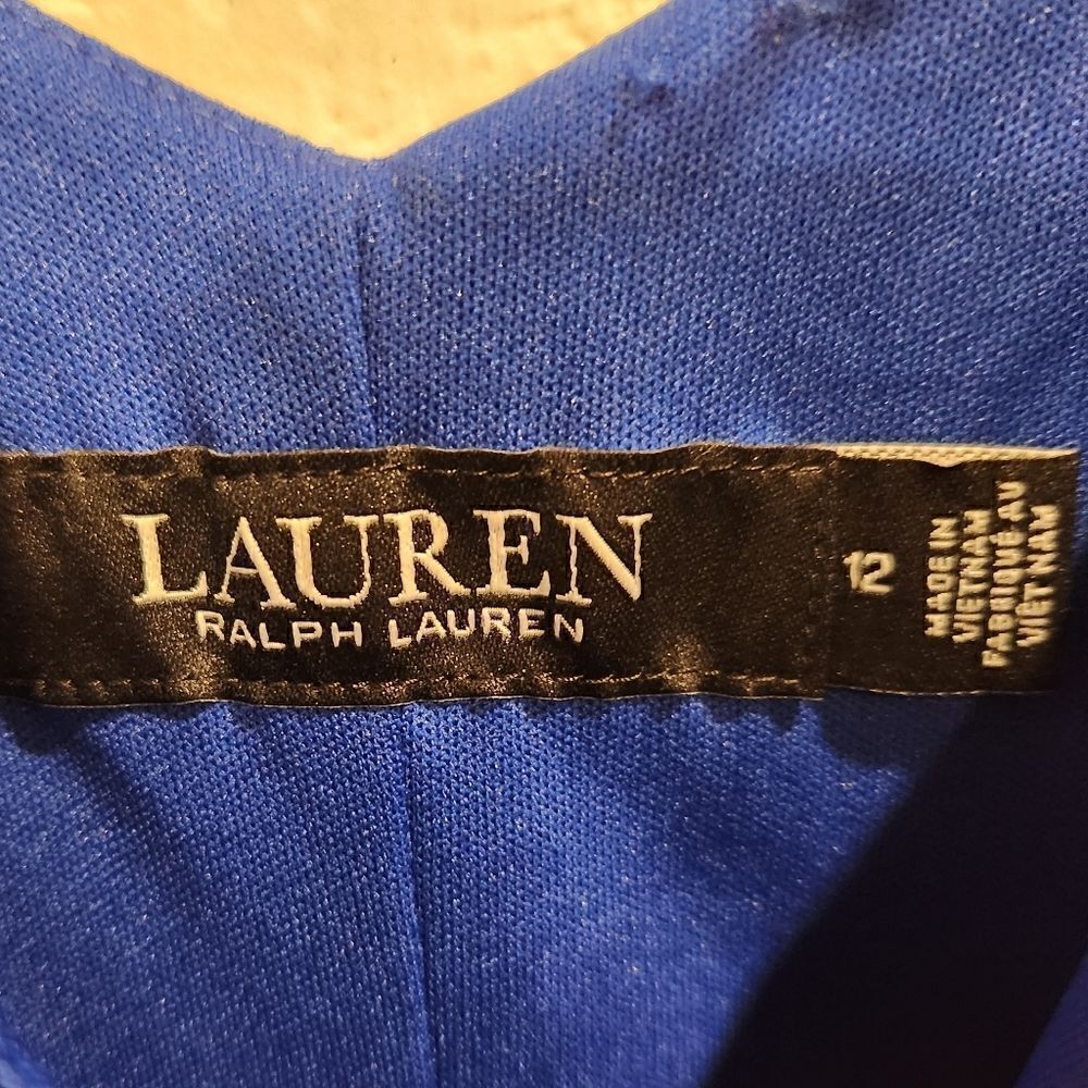 Lauren Ralph Lauren Chevron Jersey Maxi Dress Sleeveless Womens Size 12 - Picture 6 of 6